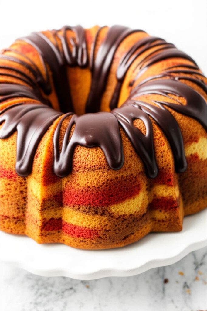 Neapolitan Bundt Cake