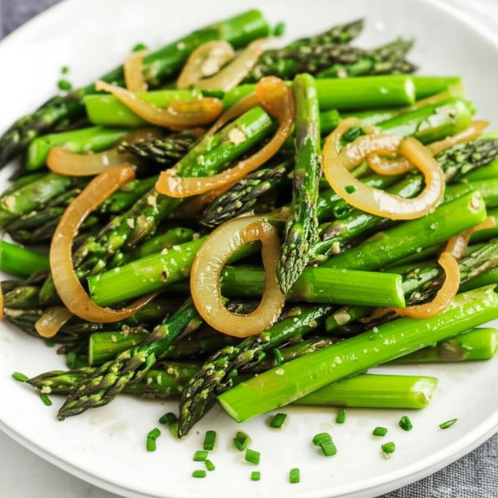Pan-Fried Asparagus with Onions