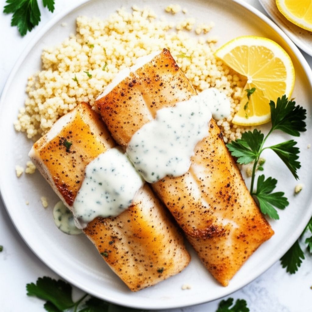 Pan-Seared Cod with Lemon Aioli