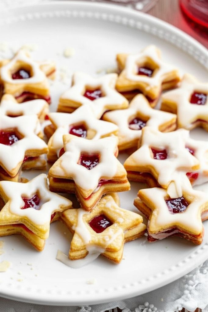 Raspberry Star Cookies