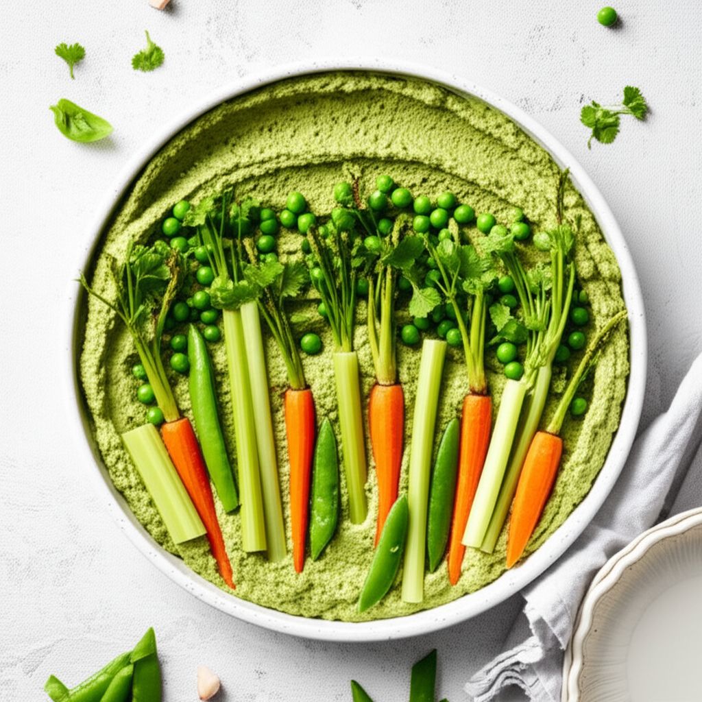 Spring Herb Hummus Vegetable Garden