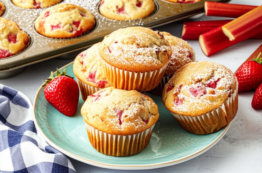 Strawberry Rhubarb Muffins