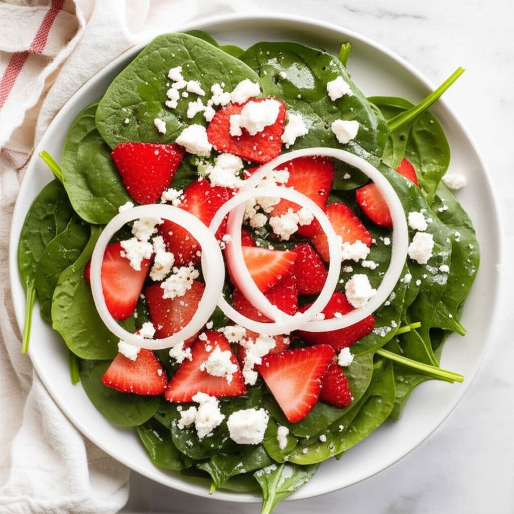 Strawberry Spinach Salad With Feta and Bacon