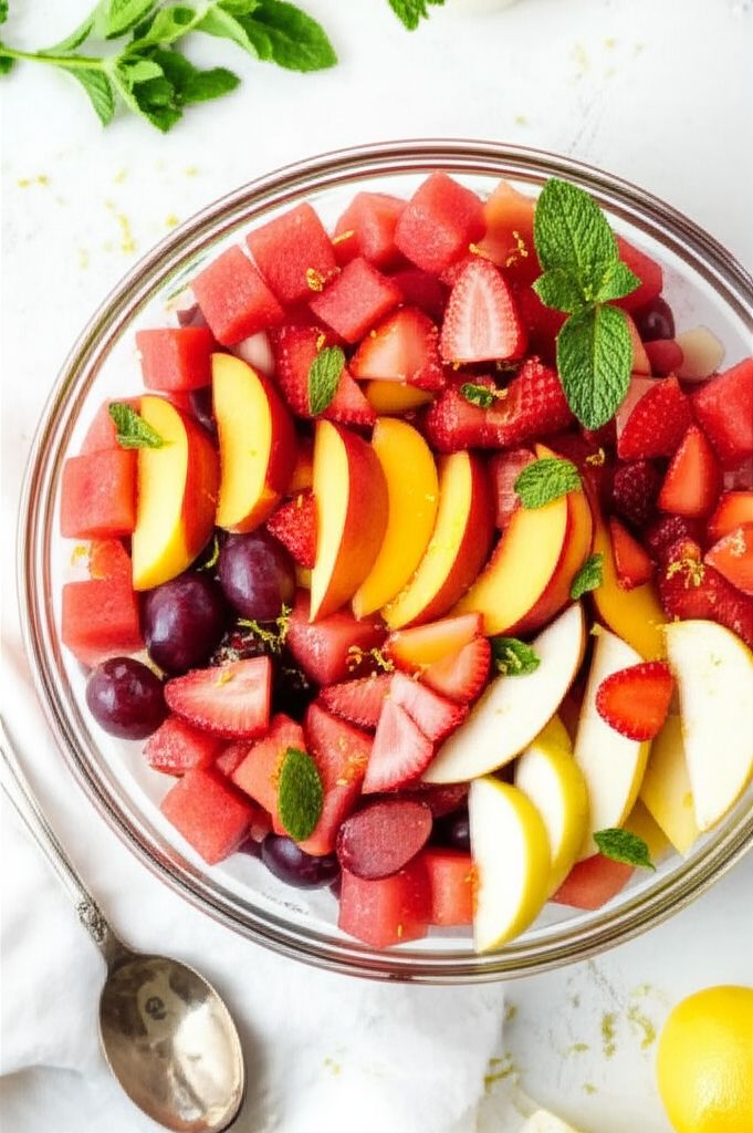 Summer Fruit Salad with Mint Dressing