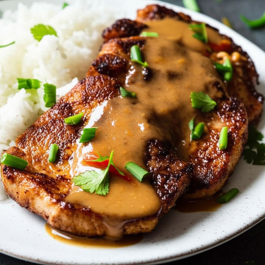 Thai Pork with Peanut Sauce
