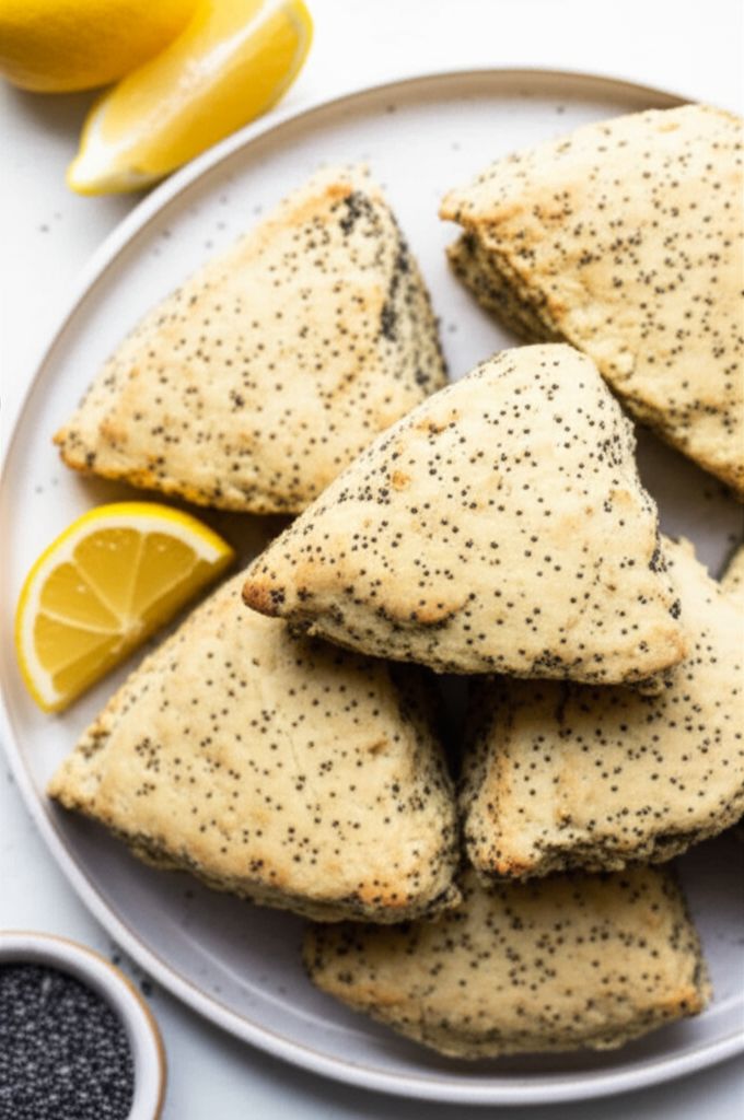 Vegan Lemon Poppy Scones