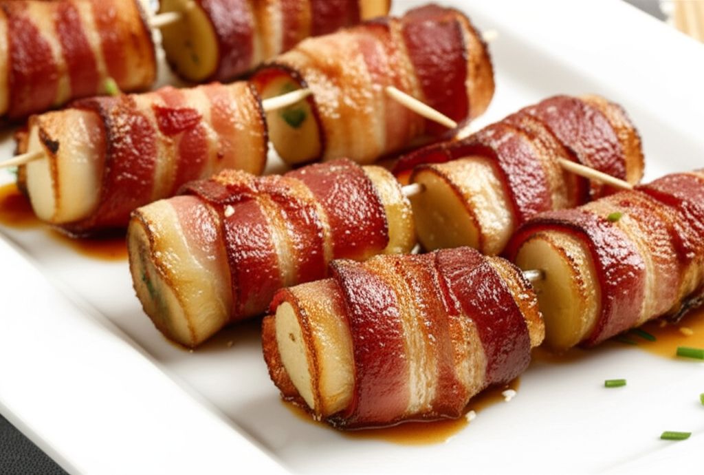 Bacon Water Chestnut Rolls