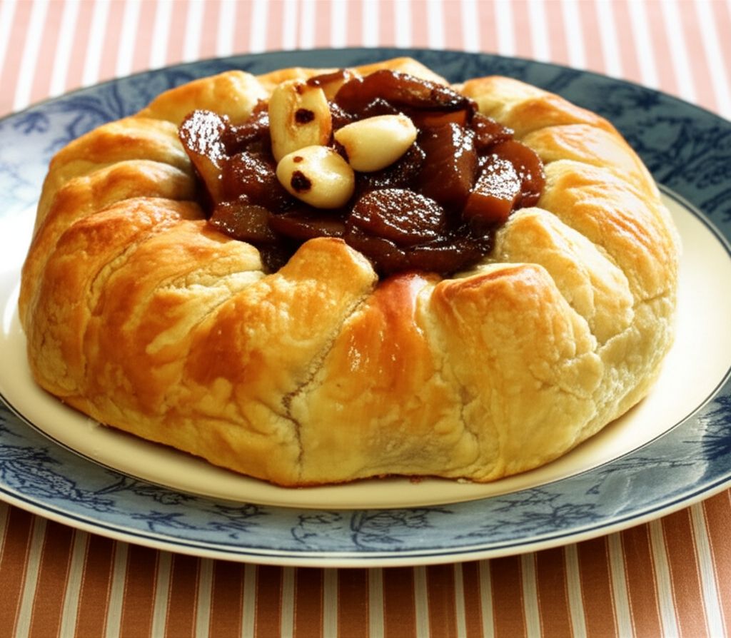 Baked Brie with Caramelized Onions