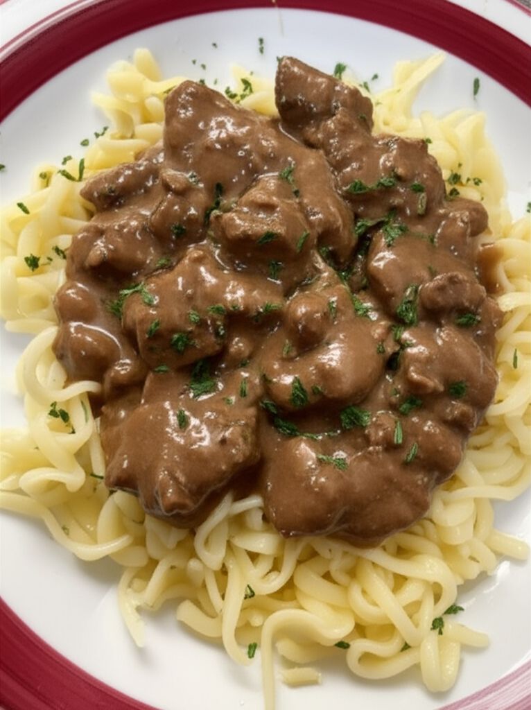 Beef Tips and Noodles