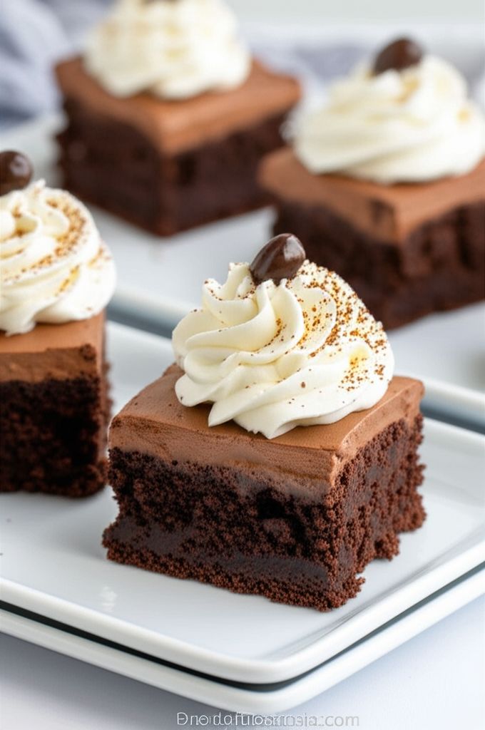 Bittersweet Chocolate Mousse Brownies