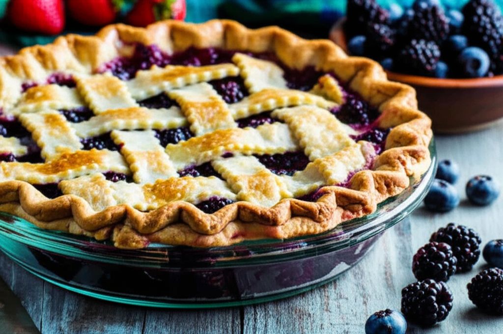 Blackberry and Blueberry Pie