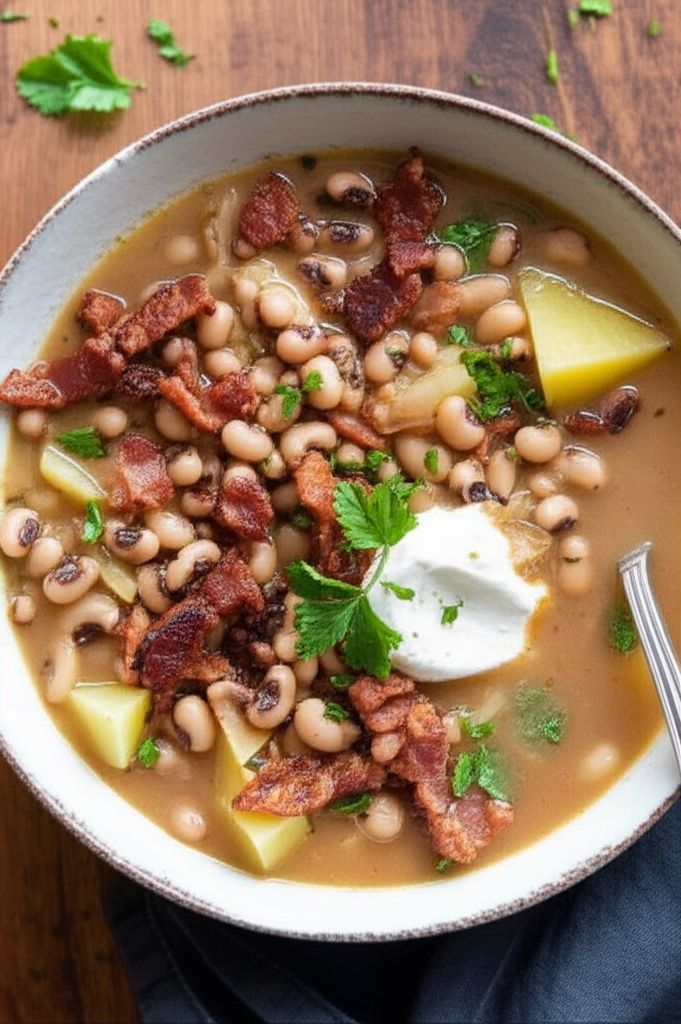Black-Eyed Pea and Bacon Soup