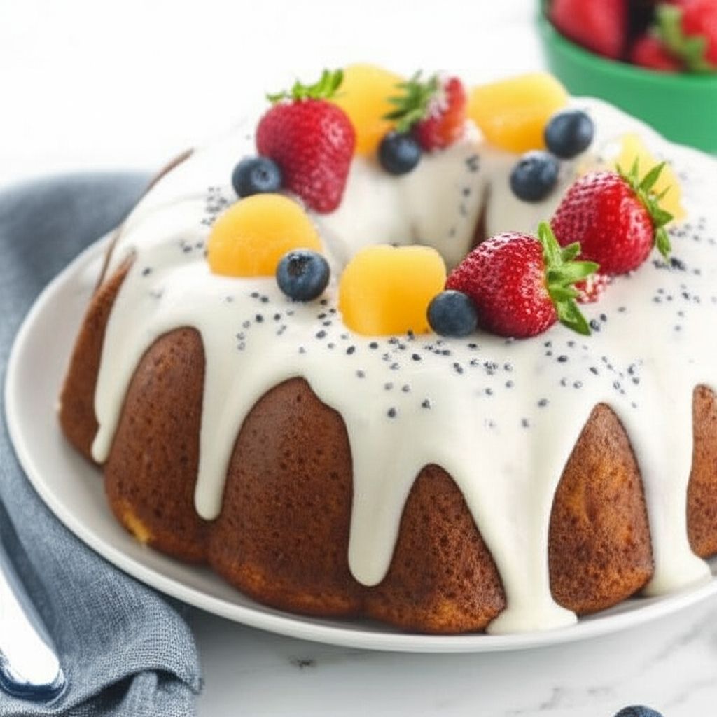 Bundt Cake Fruit Celebration