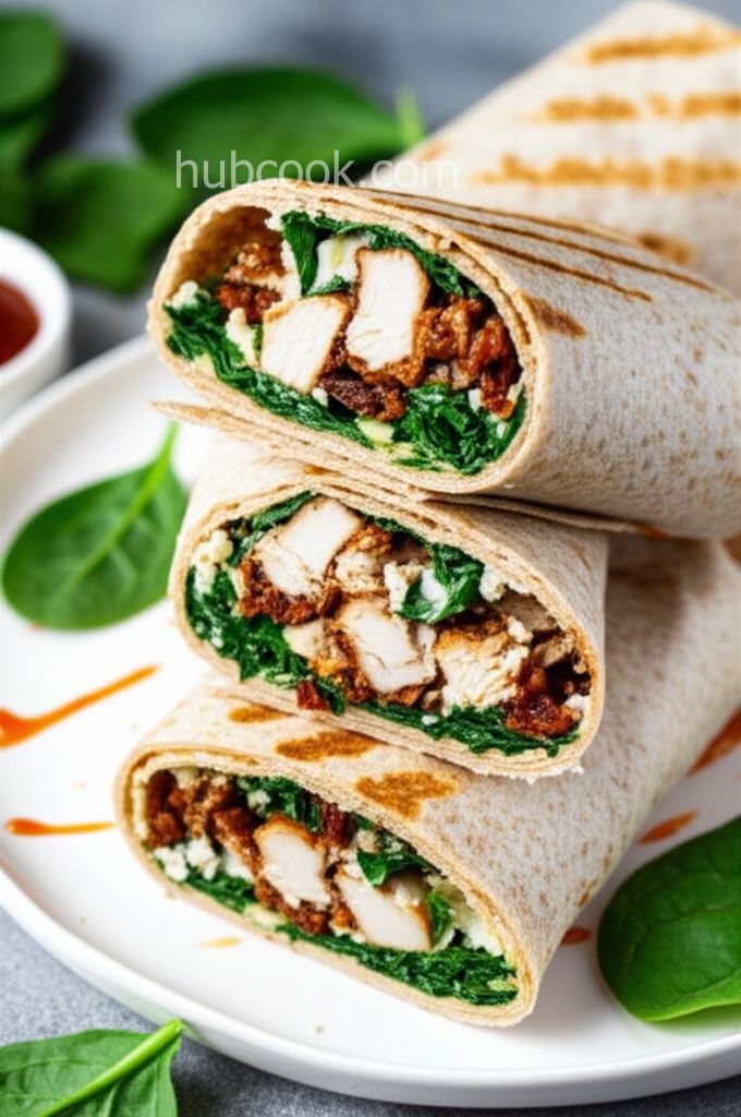 Chicken, Feta Cheese, and Sun-Dried Tomato Wraps