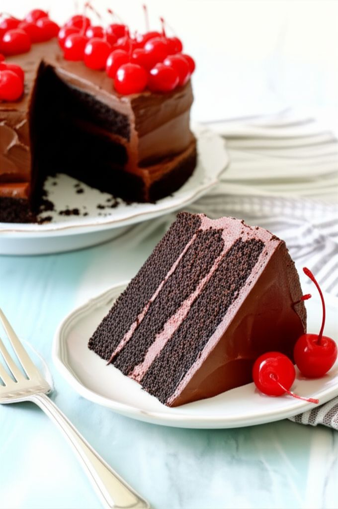 Chocolate Maraschino Cherry Cake
