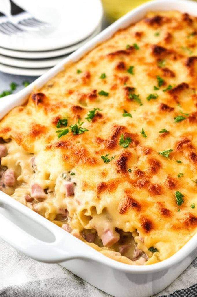 Creamy Chicken Cordon Bleu Casserole