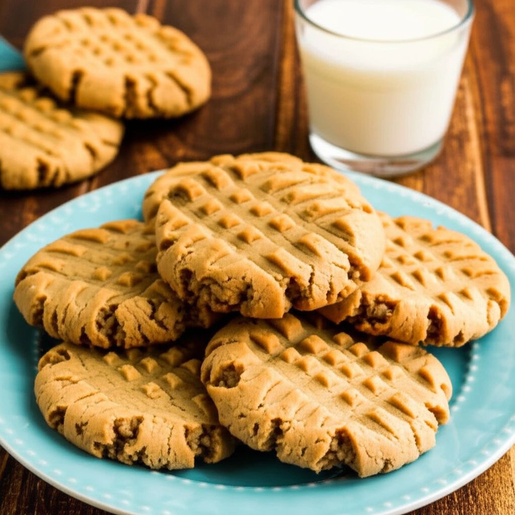 Eggless Peanut Butter Cookies