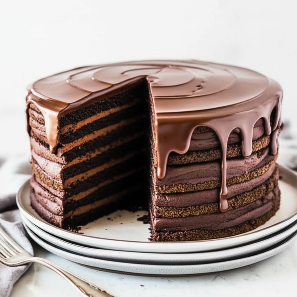 Fourteen Layer Chocolate Cake