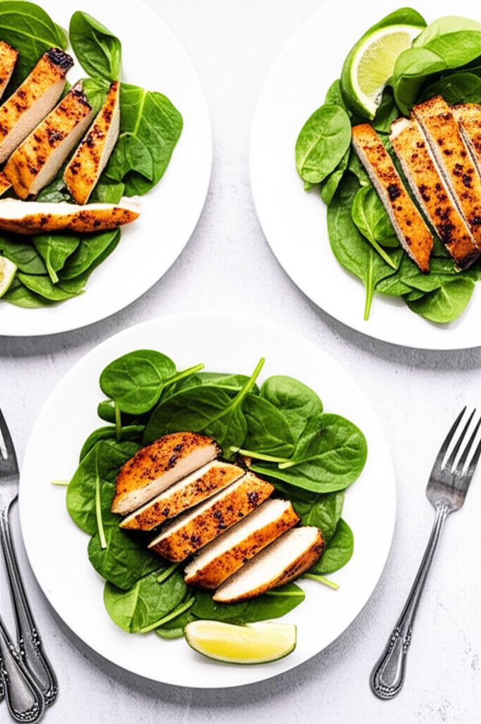 Lime-Garlic Chicken and Spinach Salad