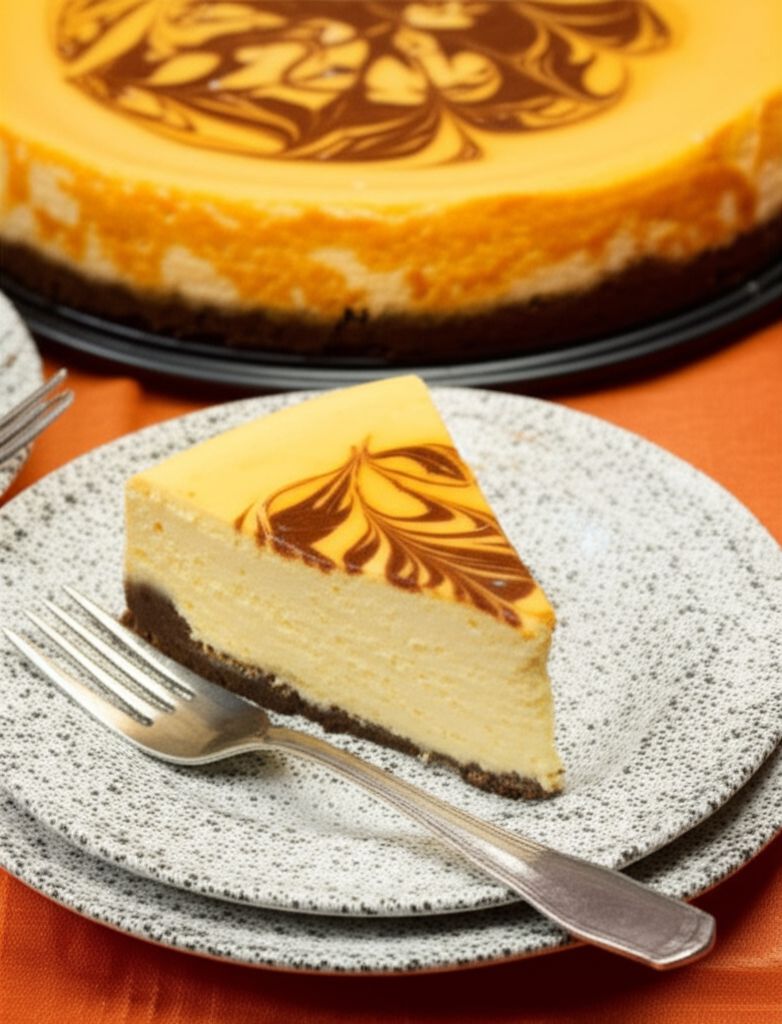 Orange Chocolate Swirl Cheesecake