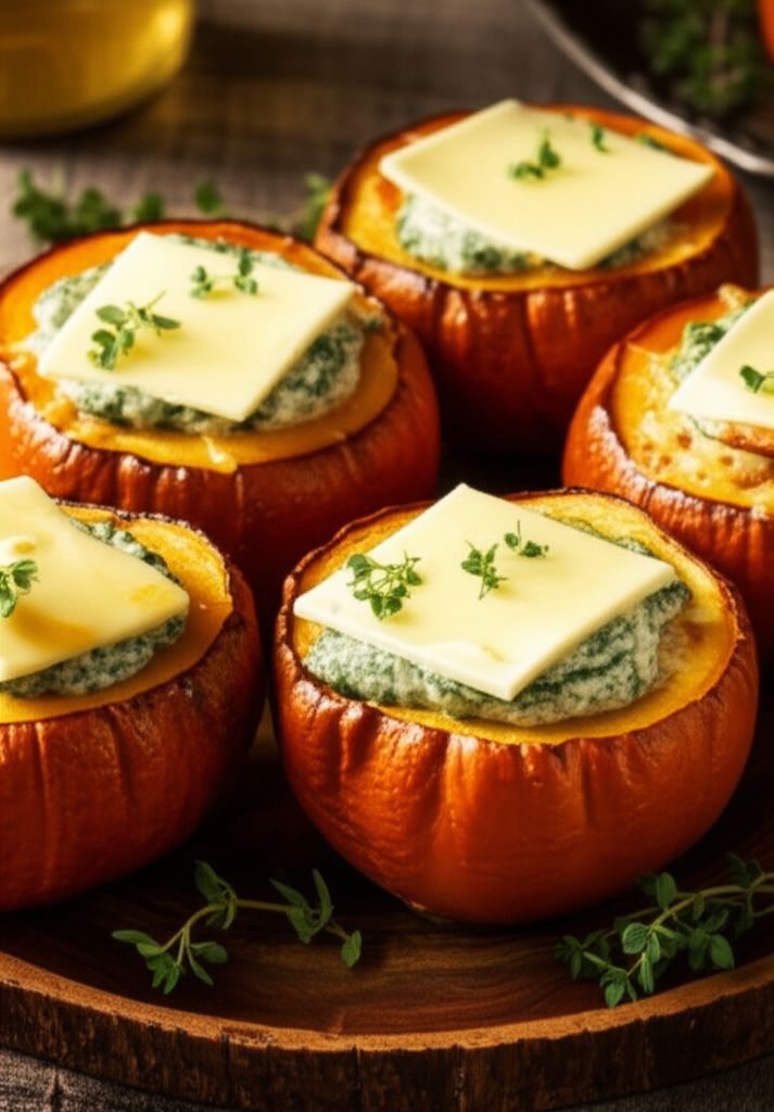 Spinach-Stuffed Pumpkins
