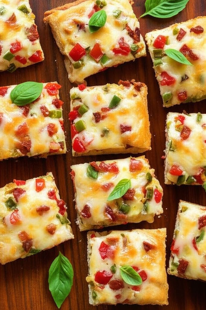 Tomato Bacon Squares
