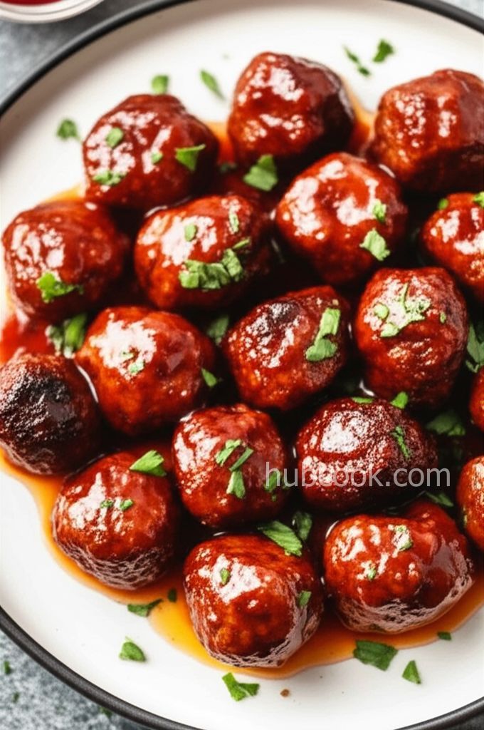 Turkey Cocktail Meatballs with Orange Cranberry Glaze