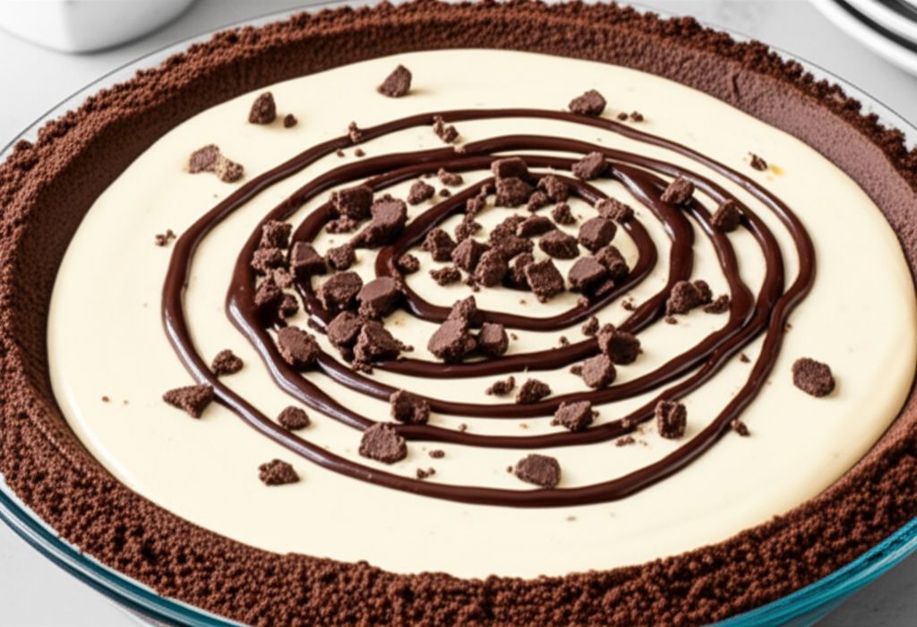 Vanilla Cream and Chocolate Wafer Pie
