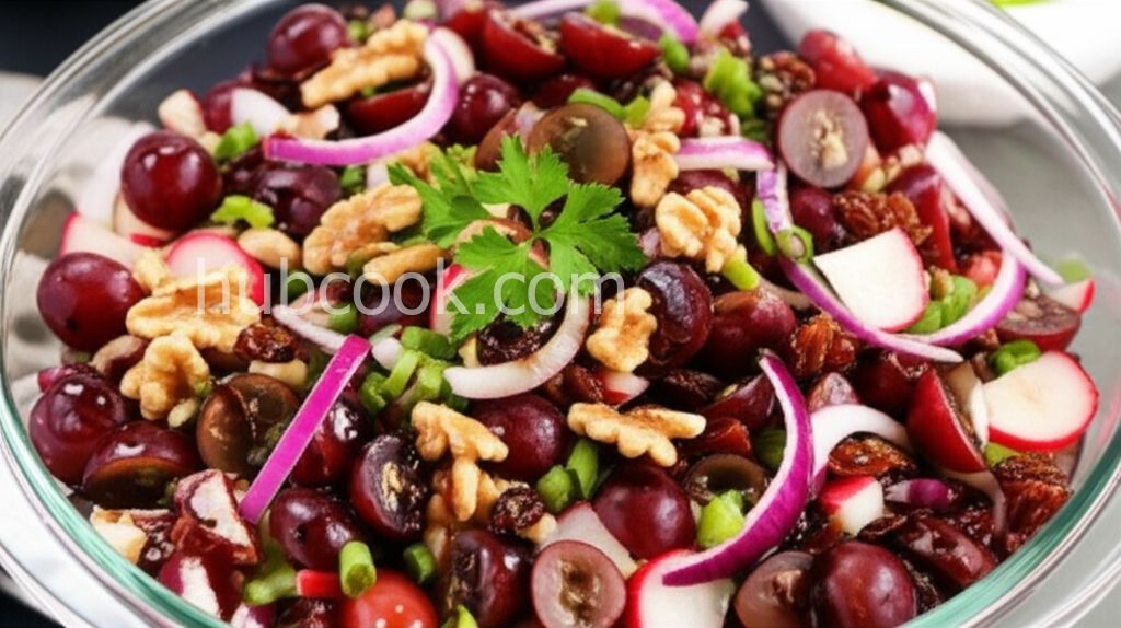 Balsamic Grape and Walnut Salad