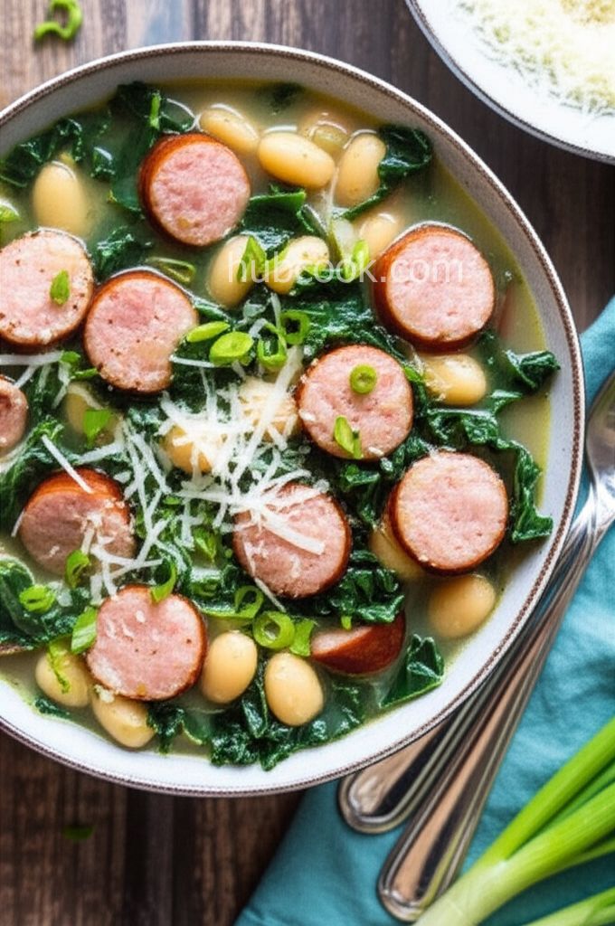 Big Ray's White Bean, Kale, and Kielbasa Soup