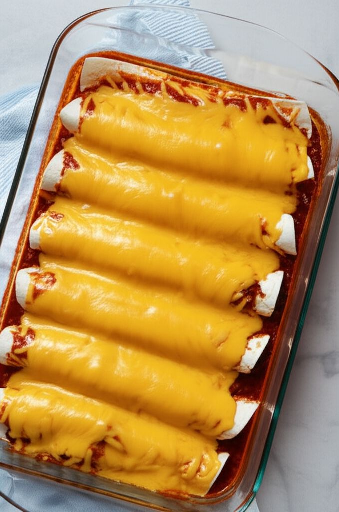 Cheesy Chili Enchiladas