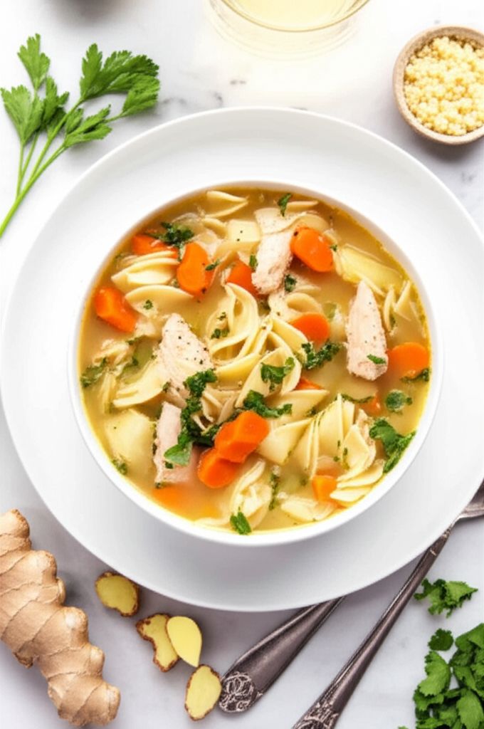 Cold-Busting Ginger Chicken Noodle Soup