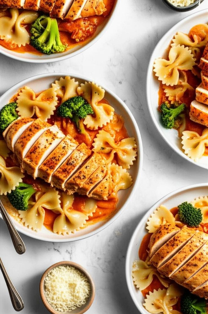 Creamy Bow-Tie Pasta with Chicken and Broccoli