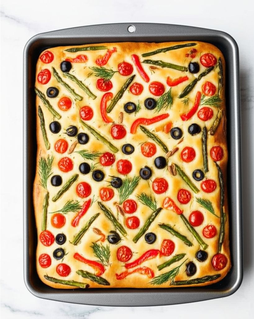 Decorated Focaccia Bread