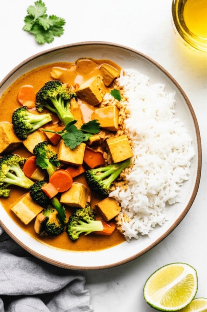 Easy Vegan Red Curry with Tofu and Vegetables