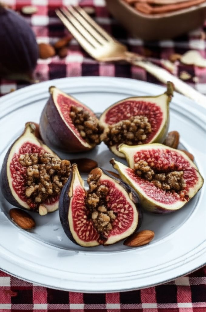 Figs Stuffed with Almonds and Chips