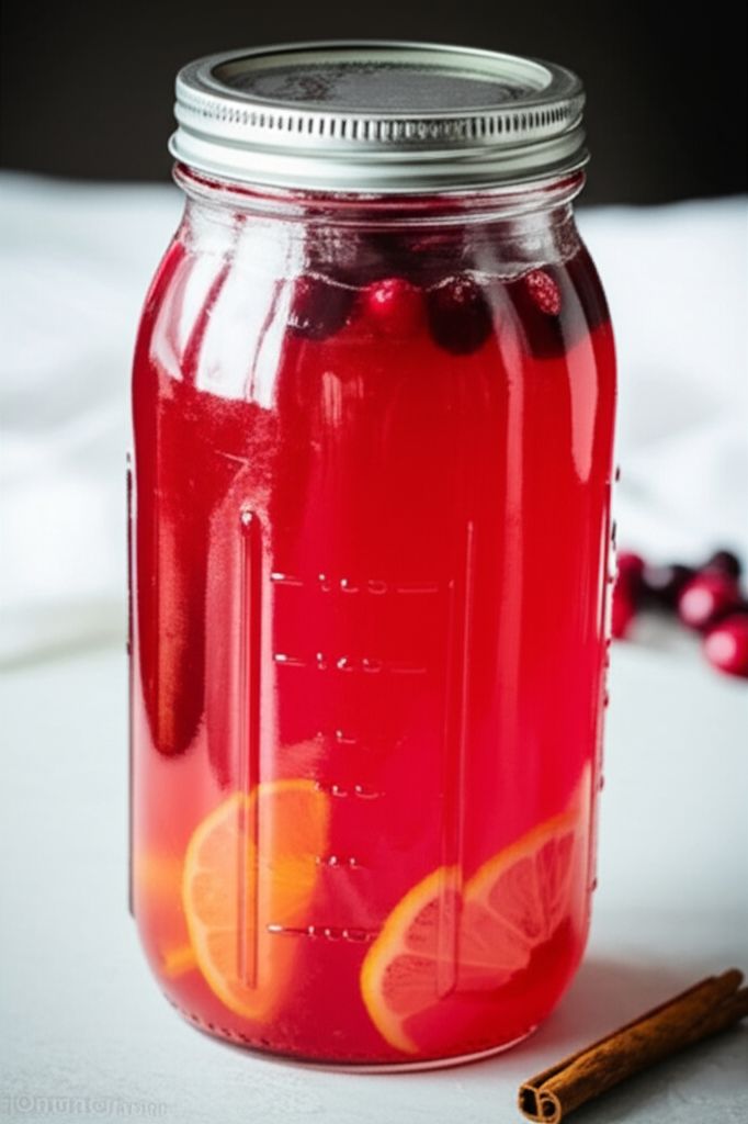 Homemade Cranberry Liqueur