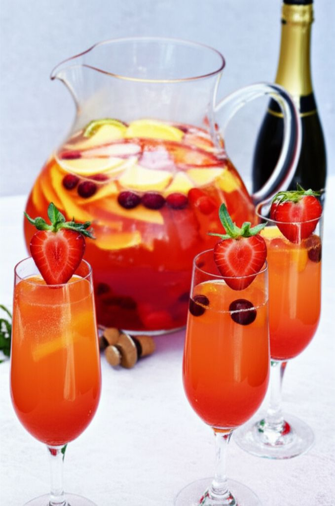 Juicy Fruit Punch with Champagne