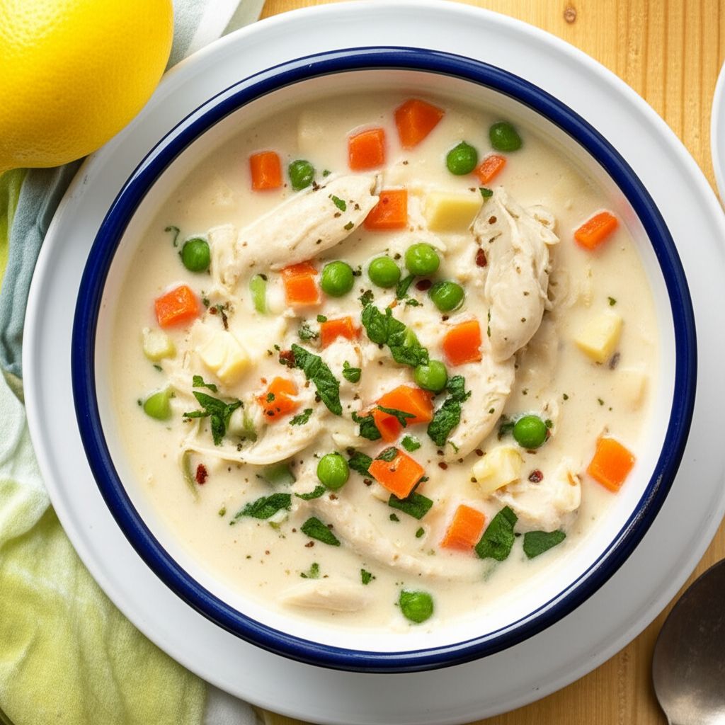 Lemony Cream of Chicken Soup