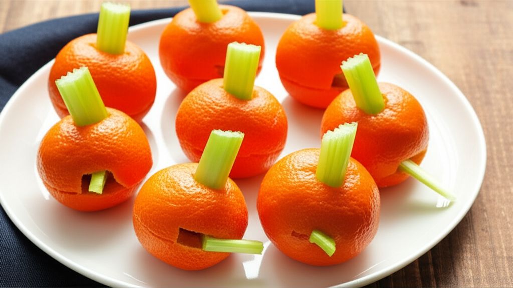 Mandarin Pumpkins (Healthy Halloween Snack)