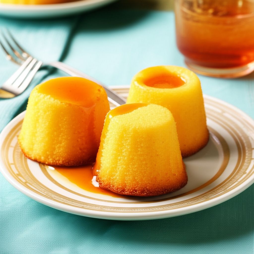 Orange Pudding Cakes With Marmalade Drizzle