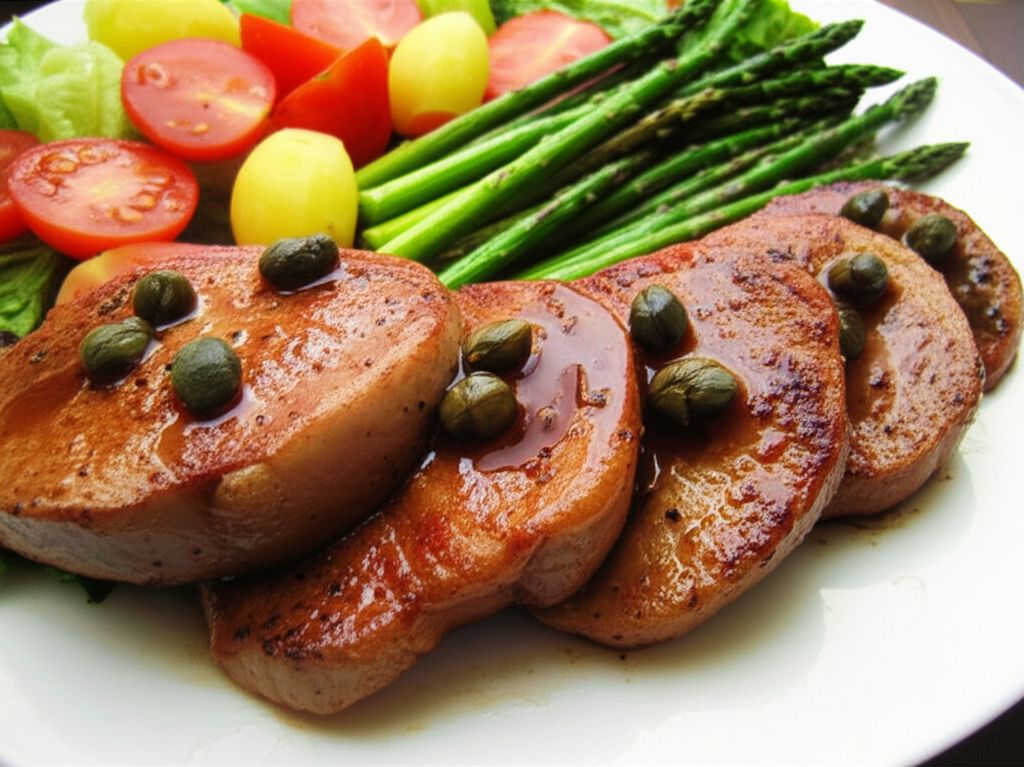 Pork Medallions with Balsamic Vinegar and Capers