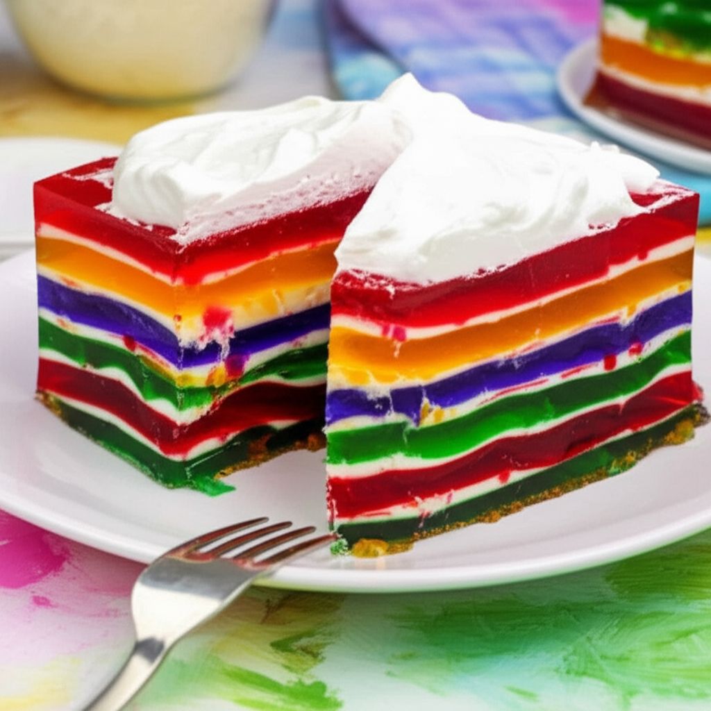 Seven Layer Gelatin Salad