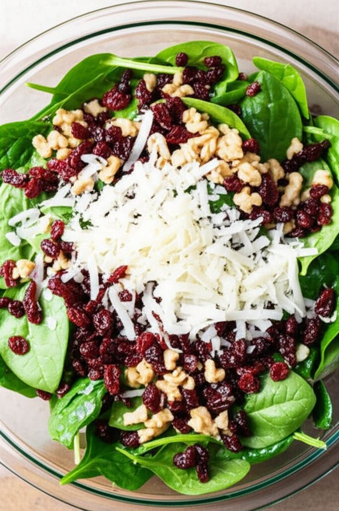 Simple Cranberry Spinach Salad