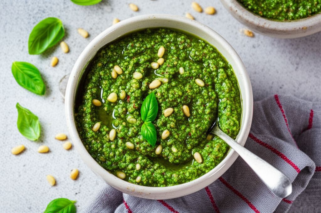 Simple Garlic and Basil Pesto