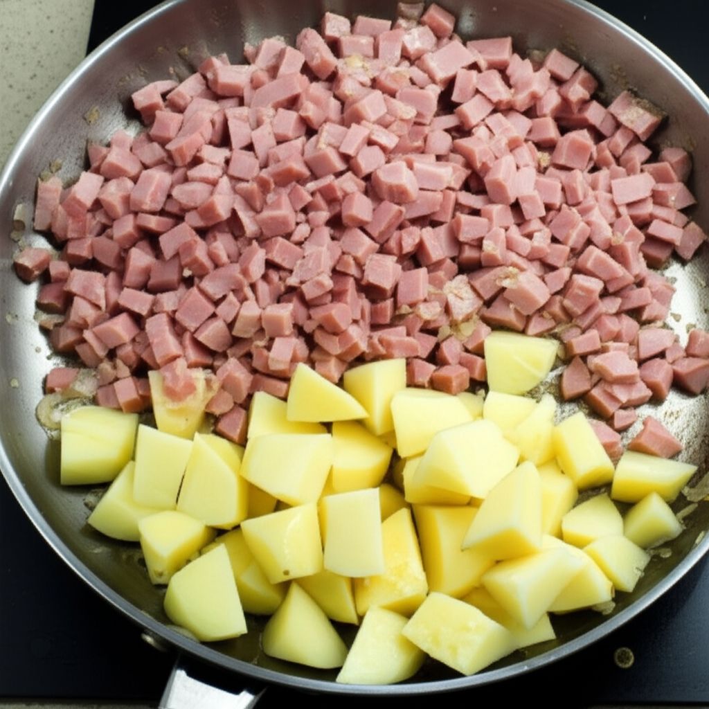 Skillet Ham, Cabbage, and Potatoes