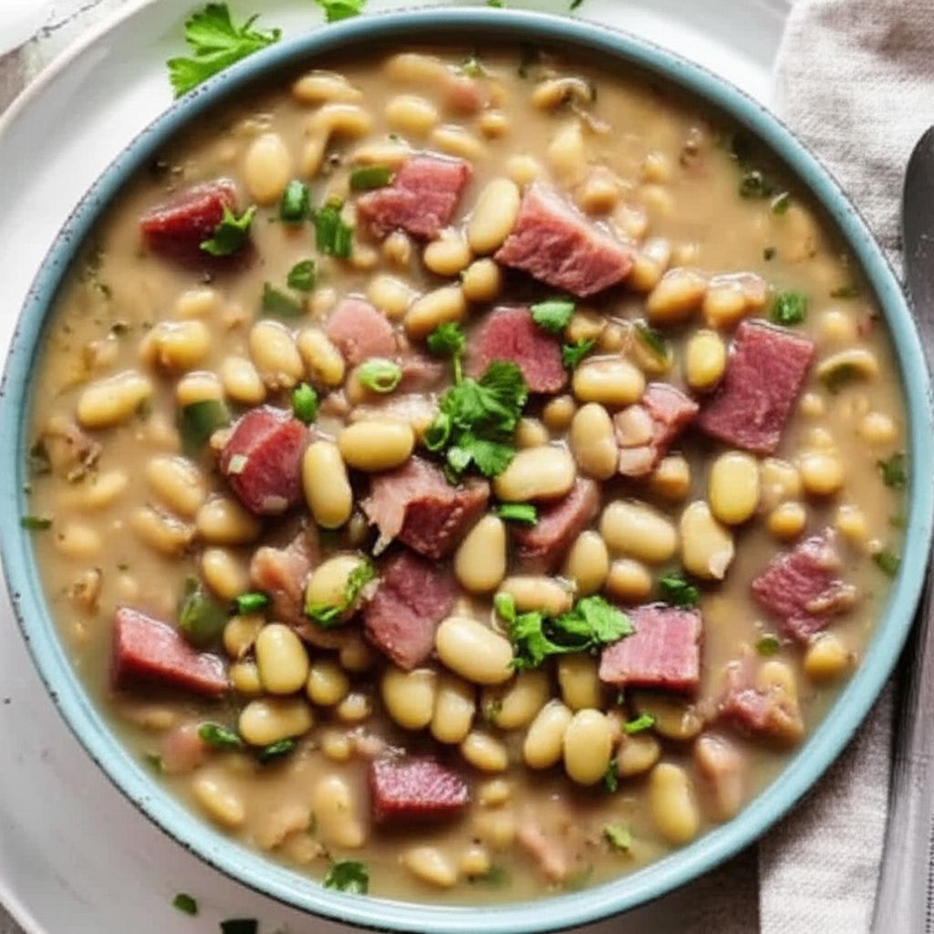 Slow Cooker Southern Lima Beans and Ham