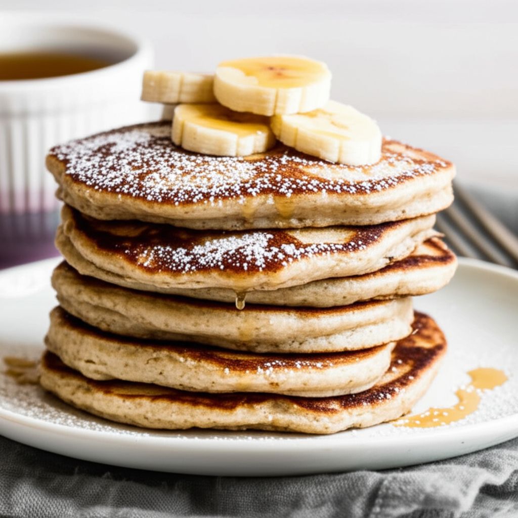 Whole Wheat, Oatmeal, and Banana Pancakes