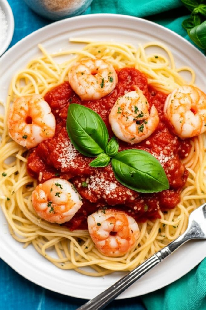 Angel Hair Pasta with Shrimp and Basil