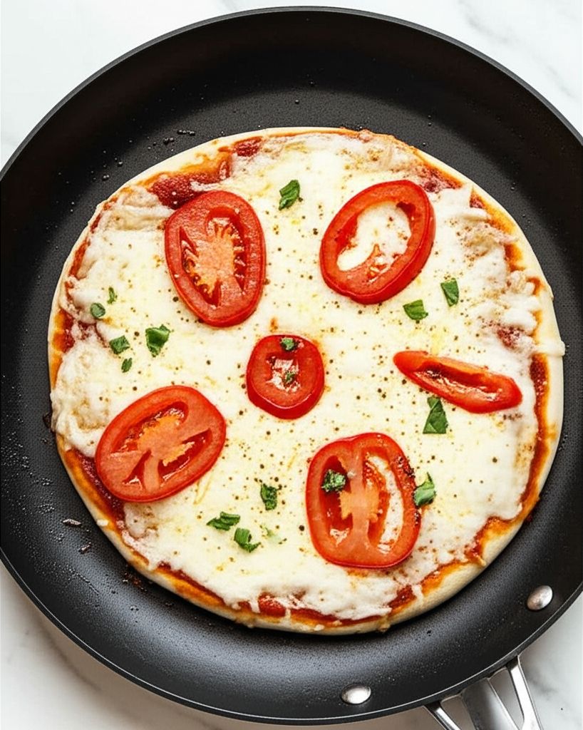 Cheesy-Crust Skillet Pizza